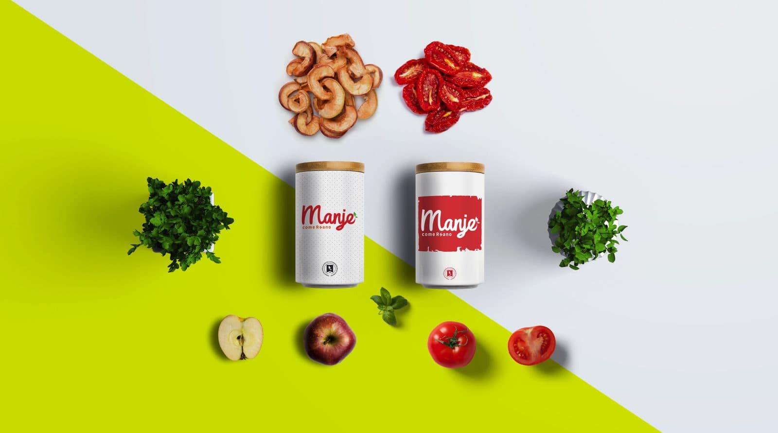 Frascos de Manje con ingredientes